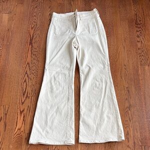 J Crew Ecru Flare Leg Jeans size 28